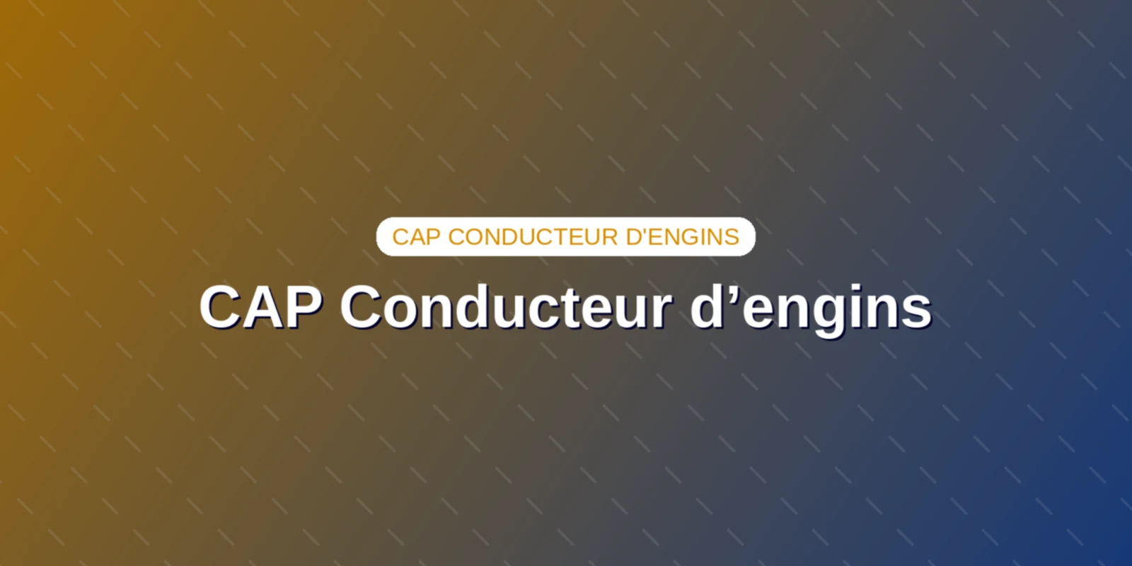 CAP Conducteur d’engins : programme et référentiel Couverture : CAP Conducteur d’engins : programme et référentiel